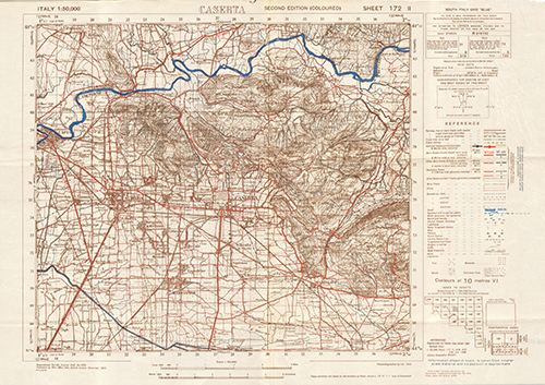 GSGS 4229 1:50,000 Caserta Sheet 172 II