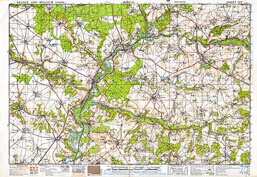 GSGS 4040 1:50,000 Mareuil Sheet 175