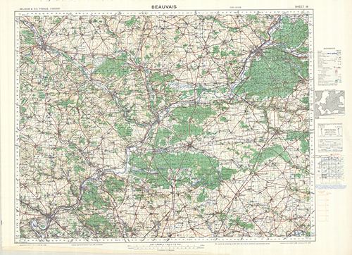 GSGS 4336 1:100,000 Beauvais Sheet 18