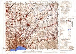 GSGS 4229 1:50,000 Napoli Sheet 184 I
