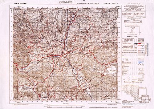 GSGS 4229 1:50,000 Avellino Sheet 185 I
