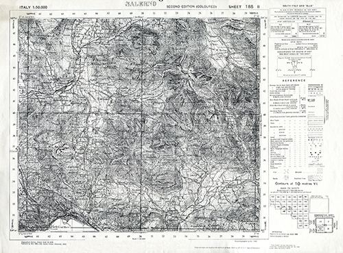 GSGS 4229 1:50,000 Salerno v2 Sheet 185 II