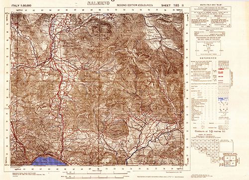 GSGS 4228 1:25,000 Salerno Sheet 185 II
