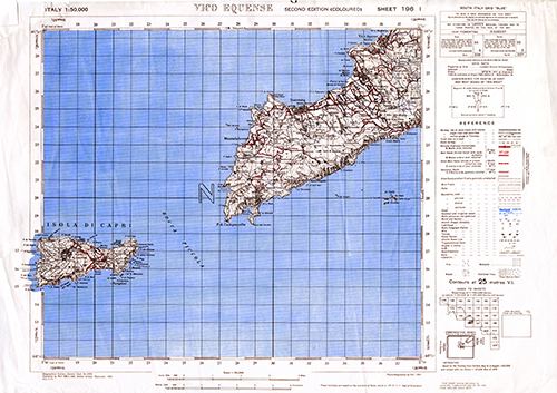 GSGS 4229 1:50,000 Vico Equense Sheet 196 I