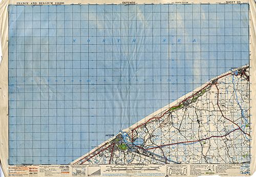 GSGS 4040 1:50,000 Ostende Sheet 20