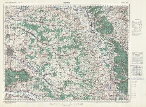GSGS 4336 1:100,000 Reims Sheet 20