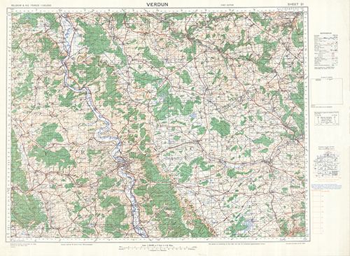 GSGS 4336 1:100,000 Verdun Sheet 21