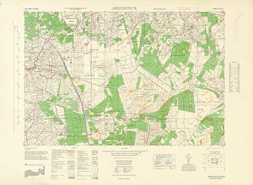 GSGS 4427 1:25,000 Arendonck Sheet 25 SE