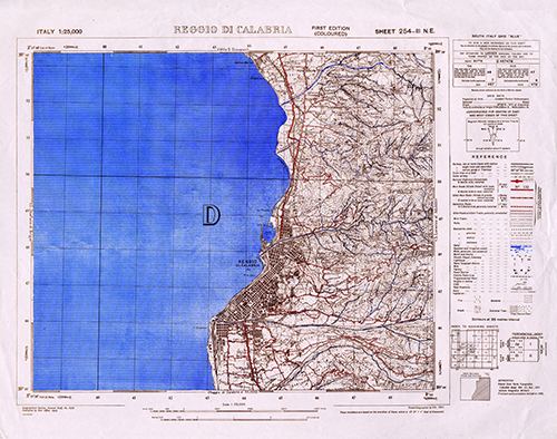 GSGS 4228 1:25,000 Reggio Di Calabria Sheet 254 III NE