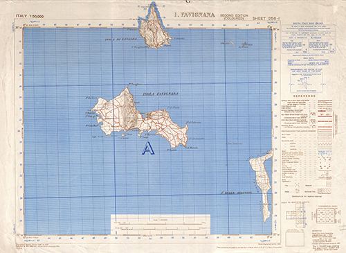 GSGS 4229 1:50,000 I Favignana Sheet 256 I