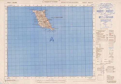 GSGS 4229 1:50,000 I Marittimo Sheet 256 IV