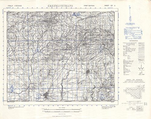 GSGS 4229 1:50,000 Castelvetrano Sheet 257 II
