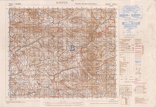 GSGS 4229 1:50,000 Marineo Sheet 258 I