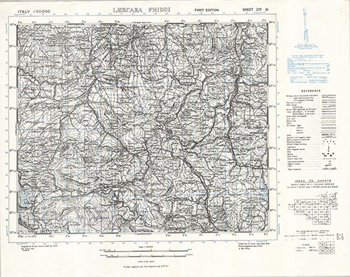 GSGS 4229 1:50,000 Lercara Friddi Sheet 259 III