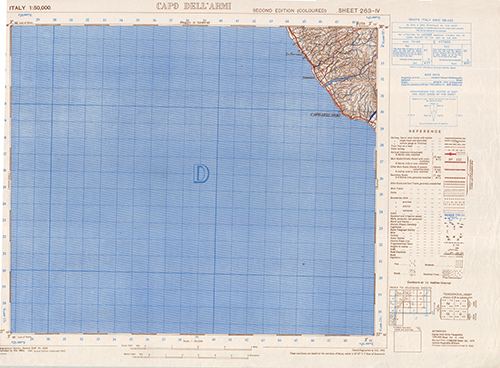 GSGS 4229 1:50,000 Capo Dell Armi Sheet 263 IV