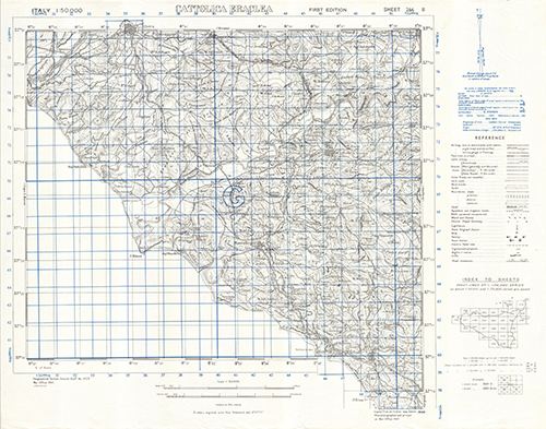 GSGS 4229 1:50,000 Cattolica Eraclea Sheet 266 II