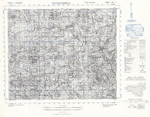GSGS 4229 1:50,000 Mussomeli Sheet 267 I
