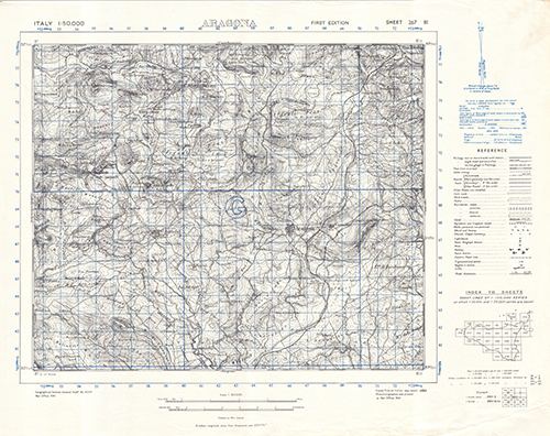 GSGS 4229 1:50,000 Aragona Sheet 267 III