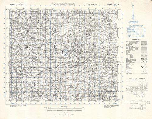 GSGS 4229 1:50,000 Casteltermini Sheet 267 IV