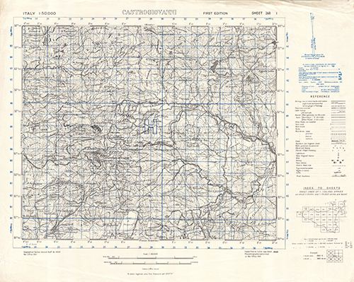 GSGS 4229 1:50,000 Castrogiovanni Sheet 268 I