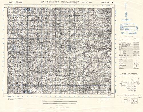 GSGS 4229 1:50,000 Sta Caterina Villarmosa Sheet 268 IV