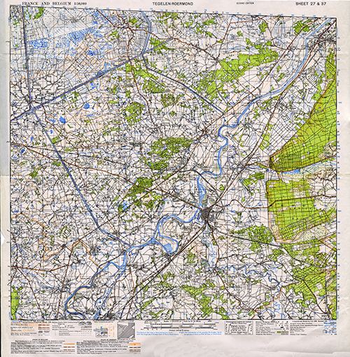 GSGS 4040 1:50,000 Roermond/Tegelen Sheets 27 & 37