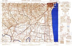 GSGS 4228 1:25,000 Catania Sud Sheet 270 III NW