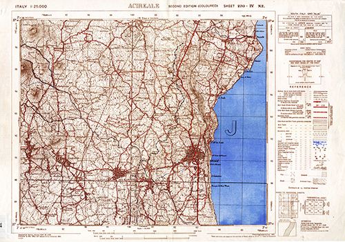 GSGS 4228 1:25,000 Acireale Sheet 270 IV NE