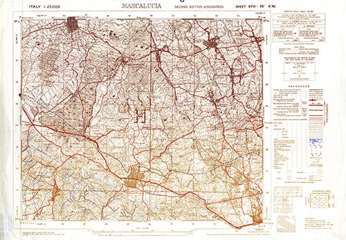 GSGS 4228 1:25,000 Mascalucia Sheet 270 IV SW