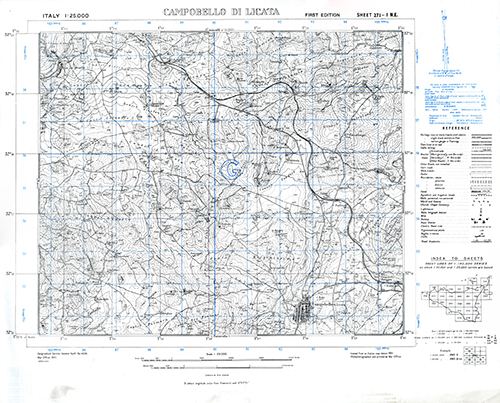 GSGS 4228 1:25,000 Campobello Di Licato Sheet 271 I NE