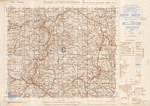 GSGS 4229 1:50,000 Palma di Montechiaro Sheet 271 I