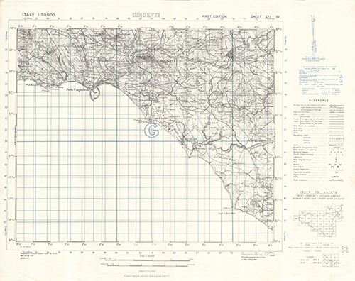 GSGS 4229 1:50,000 Girgenti Sheet 271 IV