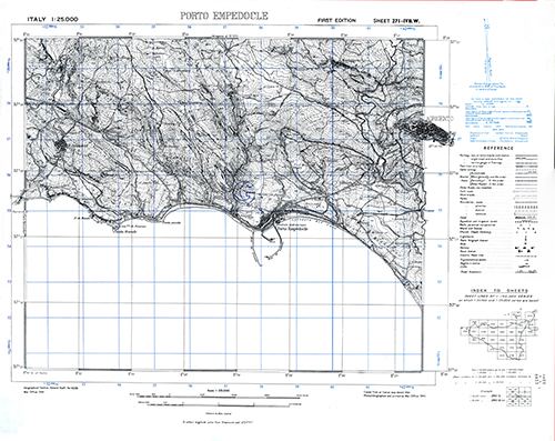 GSGS 4228 1:25,000 Porto Empedocle Sheet 271 IV NW