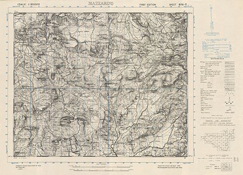 GSGS 4229 1:50,000 Mazzarino Sheet 272 I