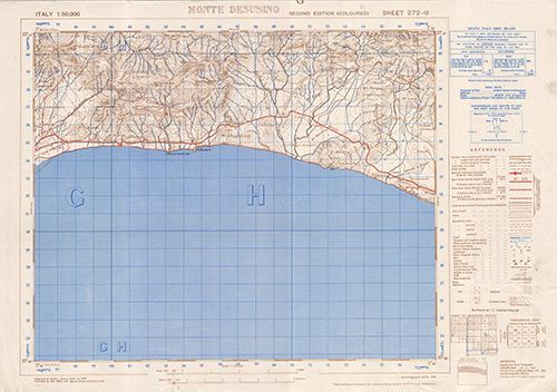GSGS 4229 1:50,000 Monte Desusino Sheet 272 III