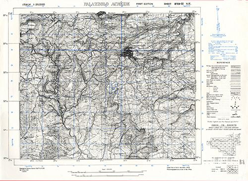 GSGS 4228 1:25,000 Palazzolo Acreide Sheet 273 II SE