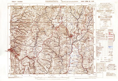 GSGS 4228 1:25,000 Giarratana Sheet 273 II SW