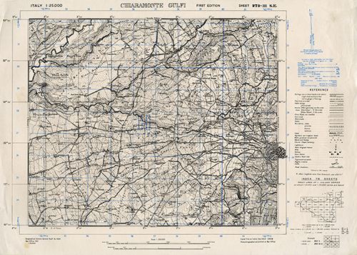 GSGS 4228 1:25,000 Charamonte Gulfi Sheet 273 III SE
