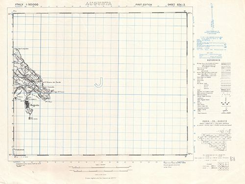 GSGS 4229 1:50,000 Augusta Sheet 274 I