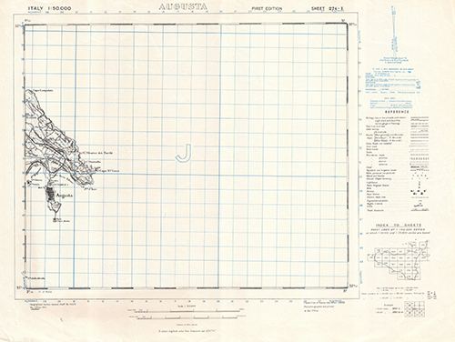 GSGS 4229 1:50,000 Augusta Sheet 274 I