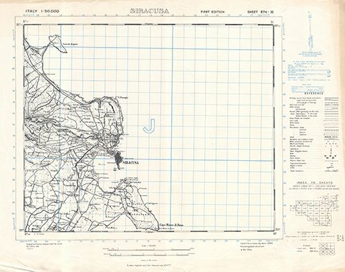 GSGS 4229 1:50,000 Siracusa Sheet 274 II