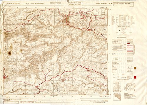 GSGS 4228 1:25,000 Sortino Sheet 274 III NW