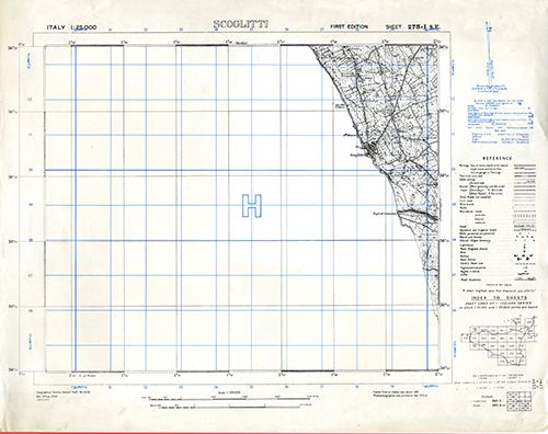 GSGS 4228 1:25,000 Scoglitti Sheet 275 I SE