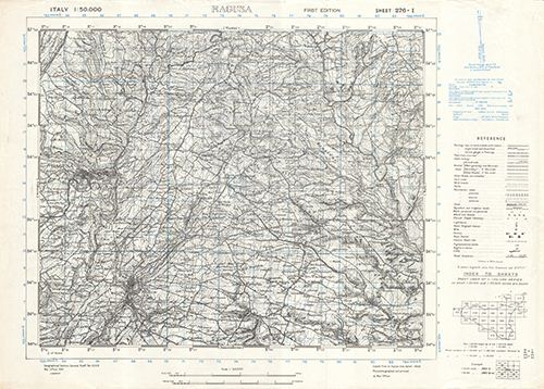 GSGS 4229 1:50,000 Ragusa Sheet 276 I