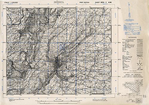 GSGS 4228 1:25,000 Modica Sheet 276 I SW