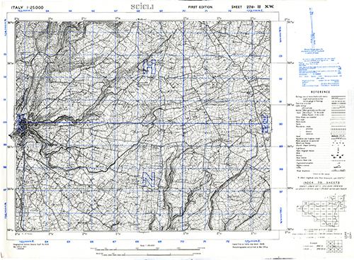GSGS 4228 1:25,000 Scicli Sheet 276 II NW