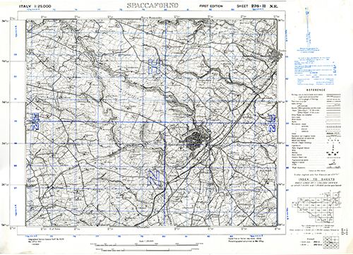 GSGS 4228 1:25,000 Spaccaforno Sheet 276 II NE
