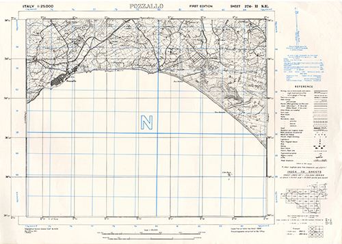 GSGS 4228 1:25,000 Pozzallo v2 Sheet 276 II SE