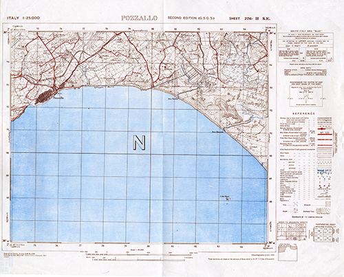GSGS 4228 1:25,000 Pozzallo Sheet 276 II SE