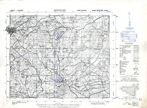 GSGS 4228 1:25,000 Rosolini Sheet 277 III NW